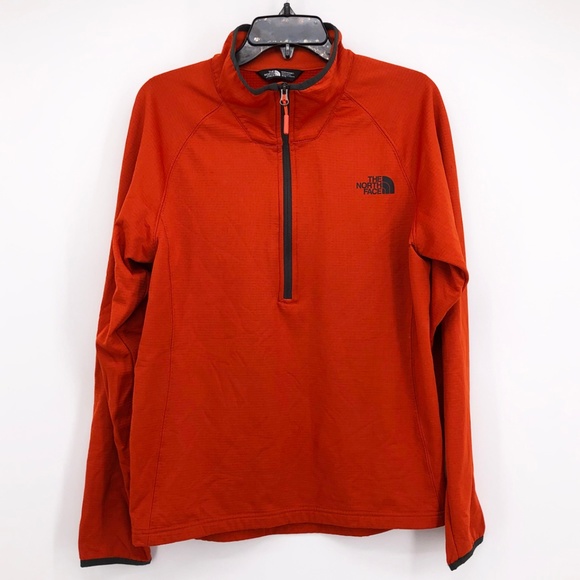 The North Face Other - THE NORTH FACE Orange Half Zip Pull Over Fleece
